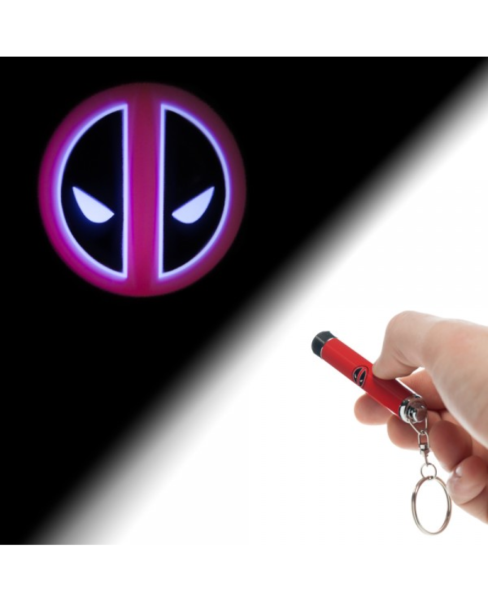 Marvel Deadpool Logo Flashlight Keychain