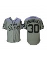 Benny The Jet Rodriguez #30 Deluxe Embroidered GRAY Baseball Jersey 