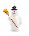 Frosty The Snowman Glass Christmas Ornament