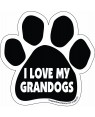 I Love My Granddogs Paw Magnet