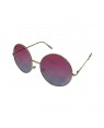 Pink/Blue Fade Janis Joplin Round Sunglasses 