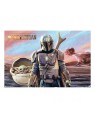 Star Wars: The Mandalorian - Mando And Grogu With Ship Wall Poster